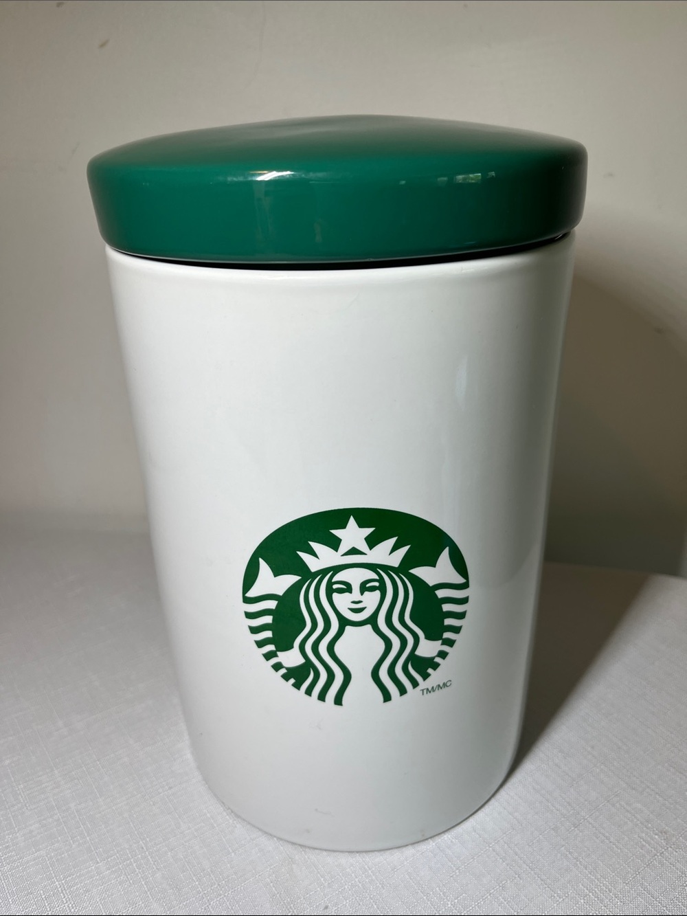 Starbucks Ceramic Canister with Green Siren Logo
Large 9.5” Kitchen Storage Jar